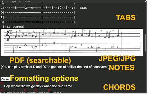 Screen capture from OS X version