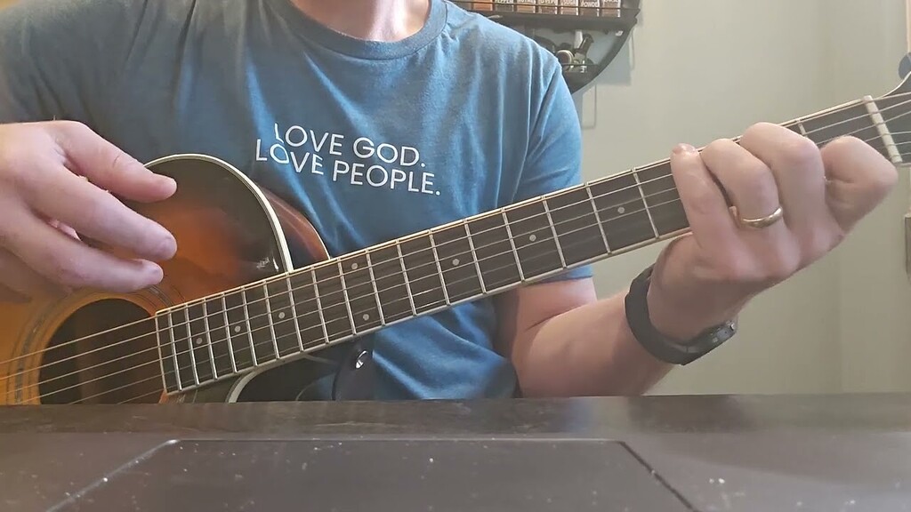 Practicing chord changes while strumming 2 week mark AudioVideo Of